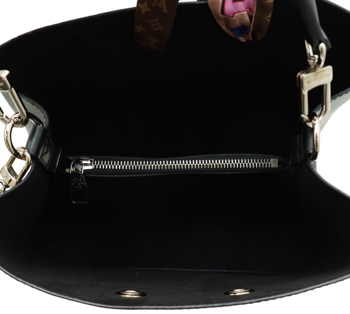 Louis Vuitton Noir NeoNoe Bag W/ Twilly & KeyRing Bag Charm