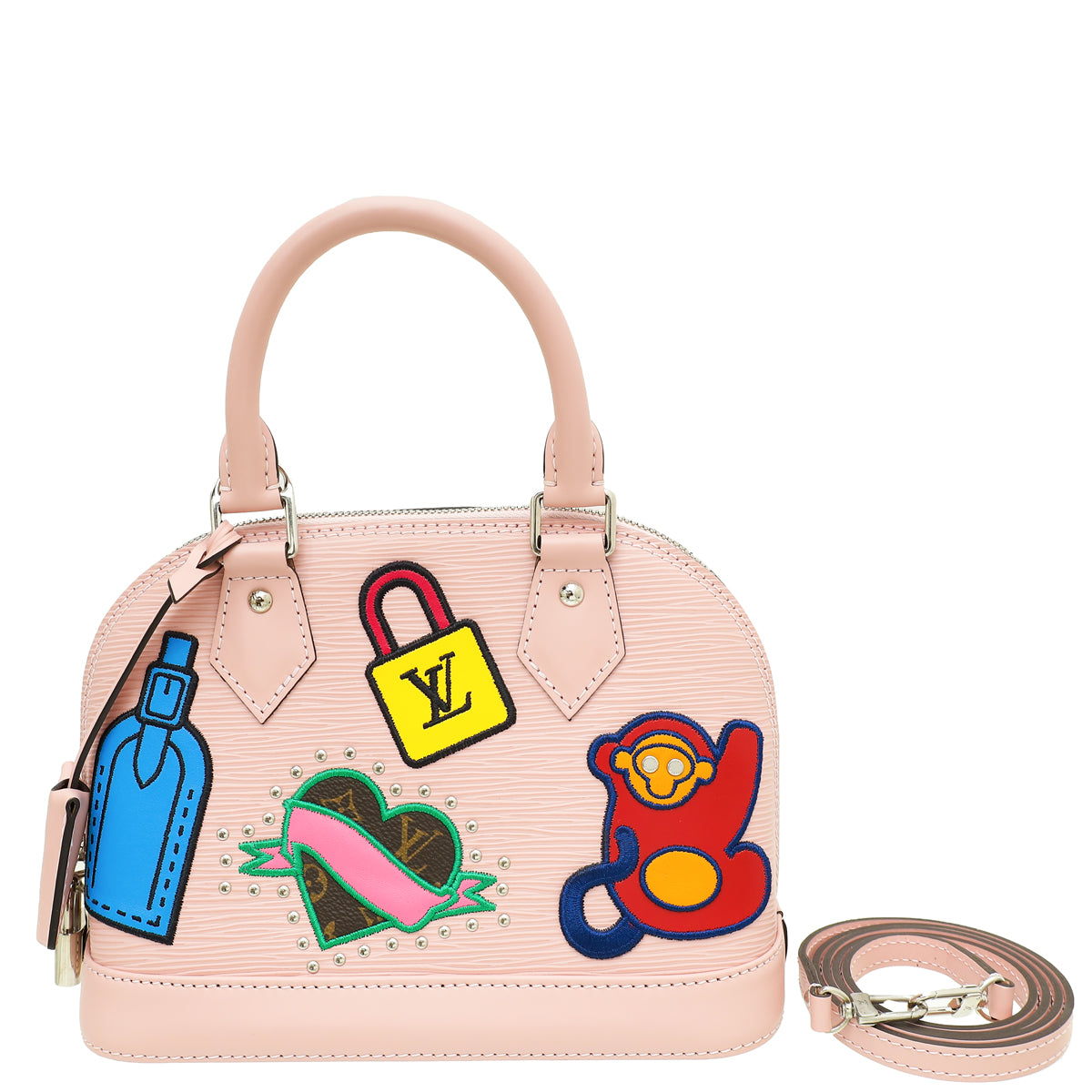 Louis Vuitton Rose Ballerine Stickers Alma BB Bag-Louis Vuitton-THE CLOSET