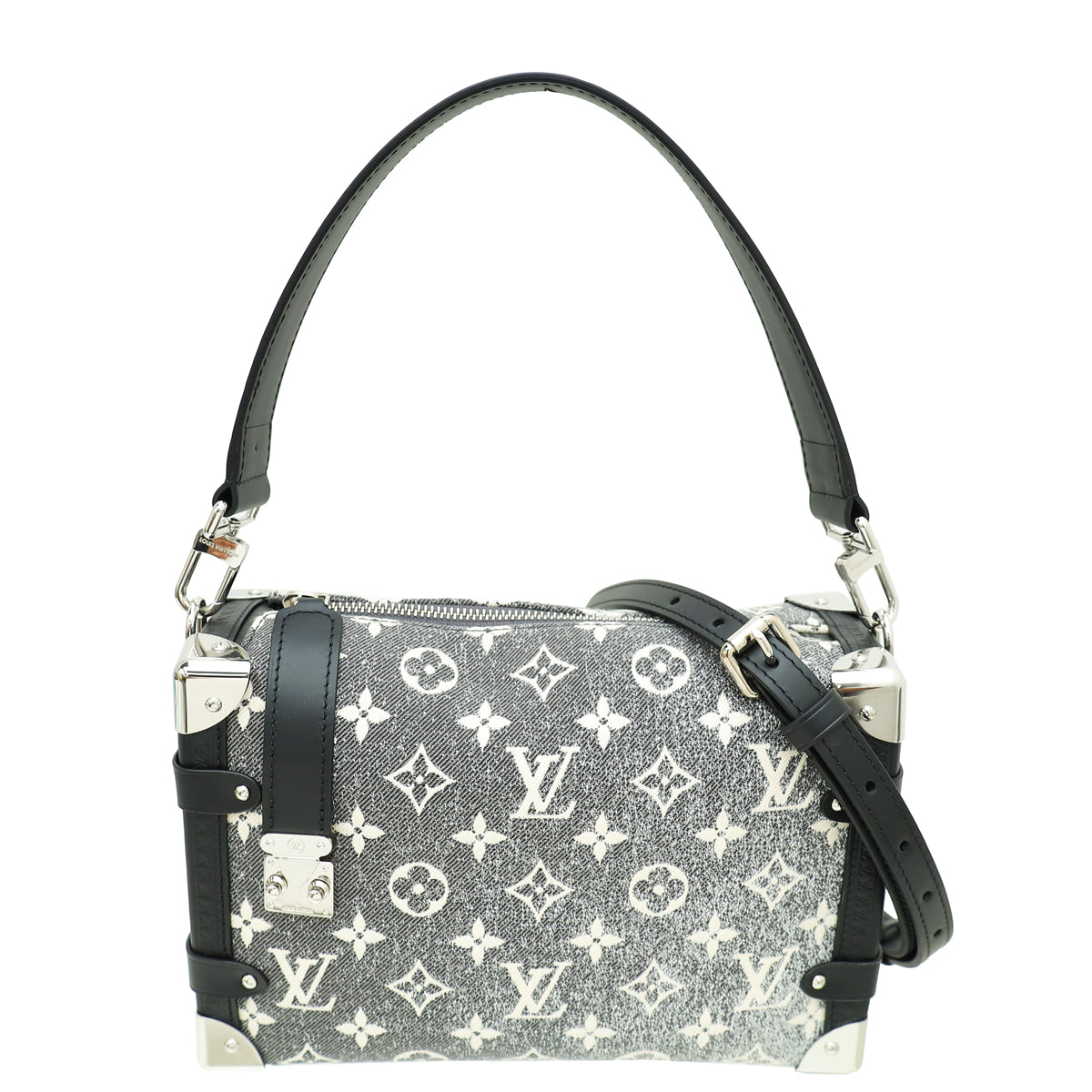 Louis Vuitton Bicolor Monogram Jacquard Denim Side Trunk Bag-Louis Vuitton-THE CLOSET
