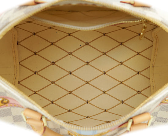 Louis Vuitton Azur Summer Trunks Speedy Bandouliere 30 Bag