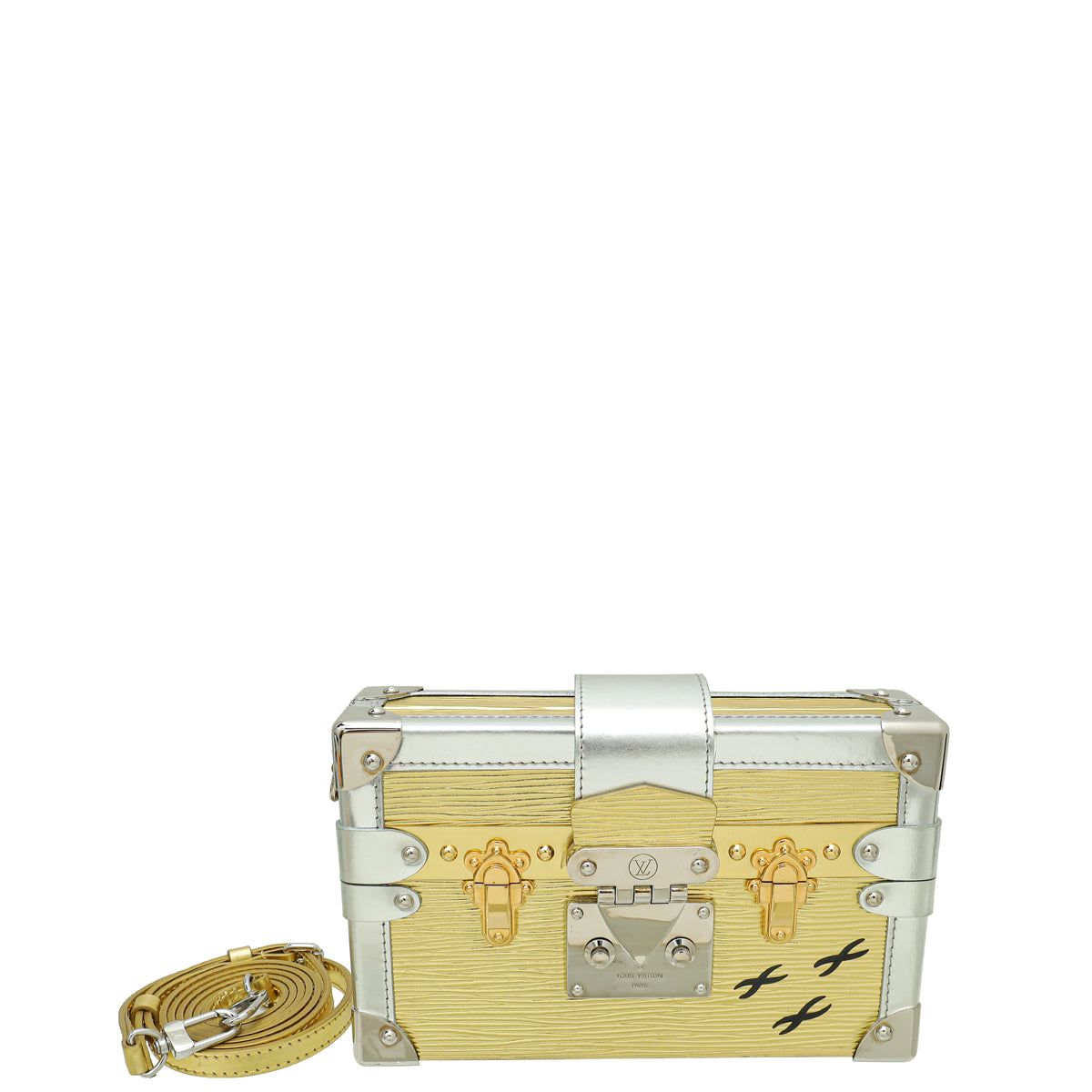 Louis Vuitton Bicolor Metallic Malletage Petite Malle Bag-Louis Vuitton-THE CLOSET