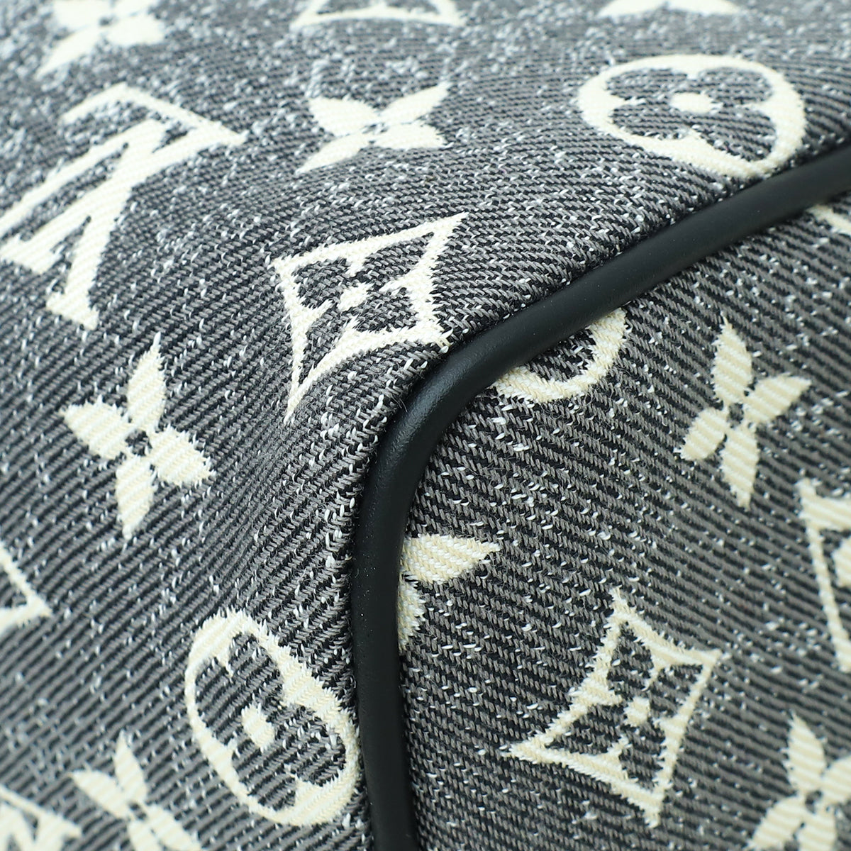 Louis Vuitton Black Ltd. Ed. Monogram Denim Speedy Bandouliere 25 Bag