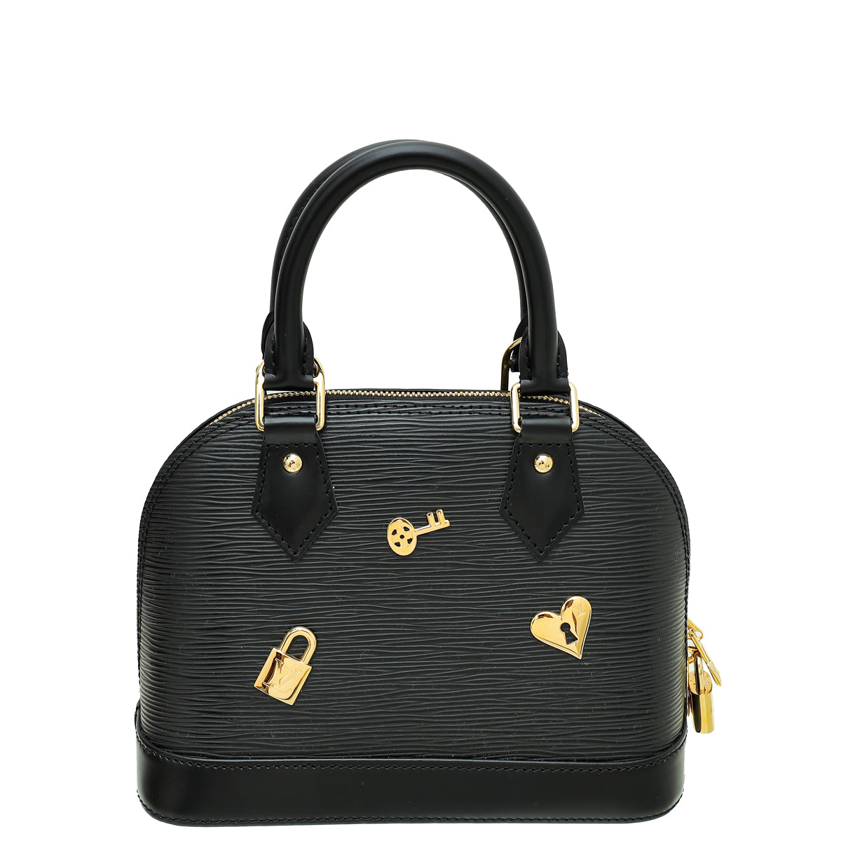 Louis Vuitton Black Alma BB Romantic Love Lock Bag