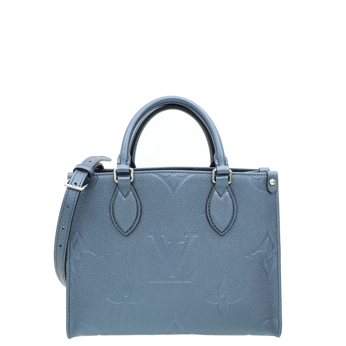 Louis Vuitton Navy Nacre Monogram Empreinte Metallic Onthego PM Bag