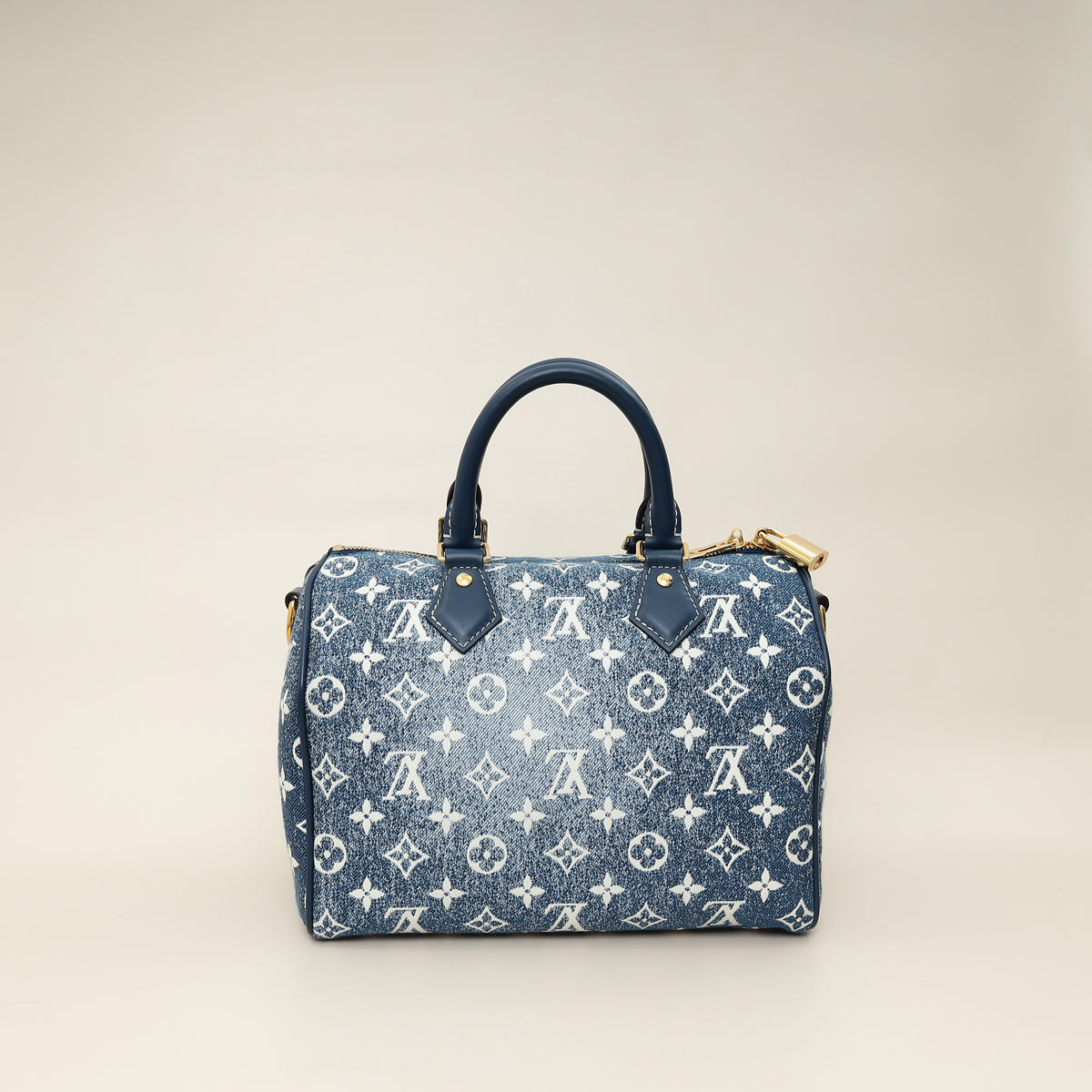 Louis Vuitton Navy Blue Monogram Denim Jacquard Speedy Bandouliere 25 Bag-Louis Vuitton-THE CLOSET