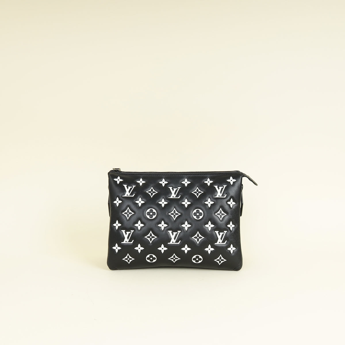 Louis Vuitton Black Monogram Embossed Coussin PM Bag