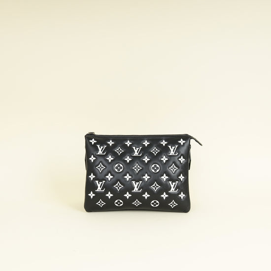 Louis Vuitton Black Monogram Embossed Coussin PM Bag