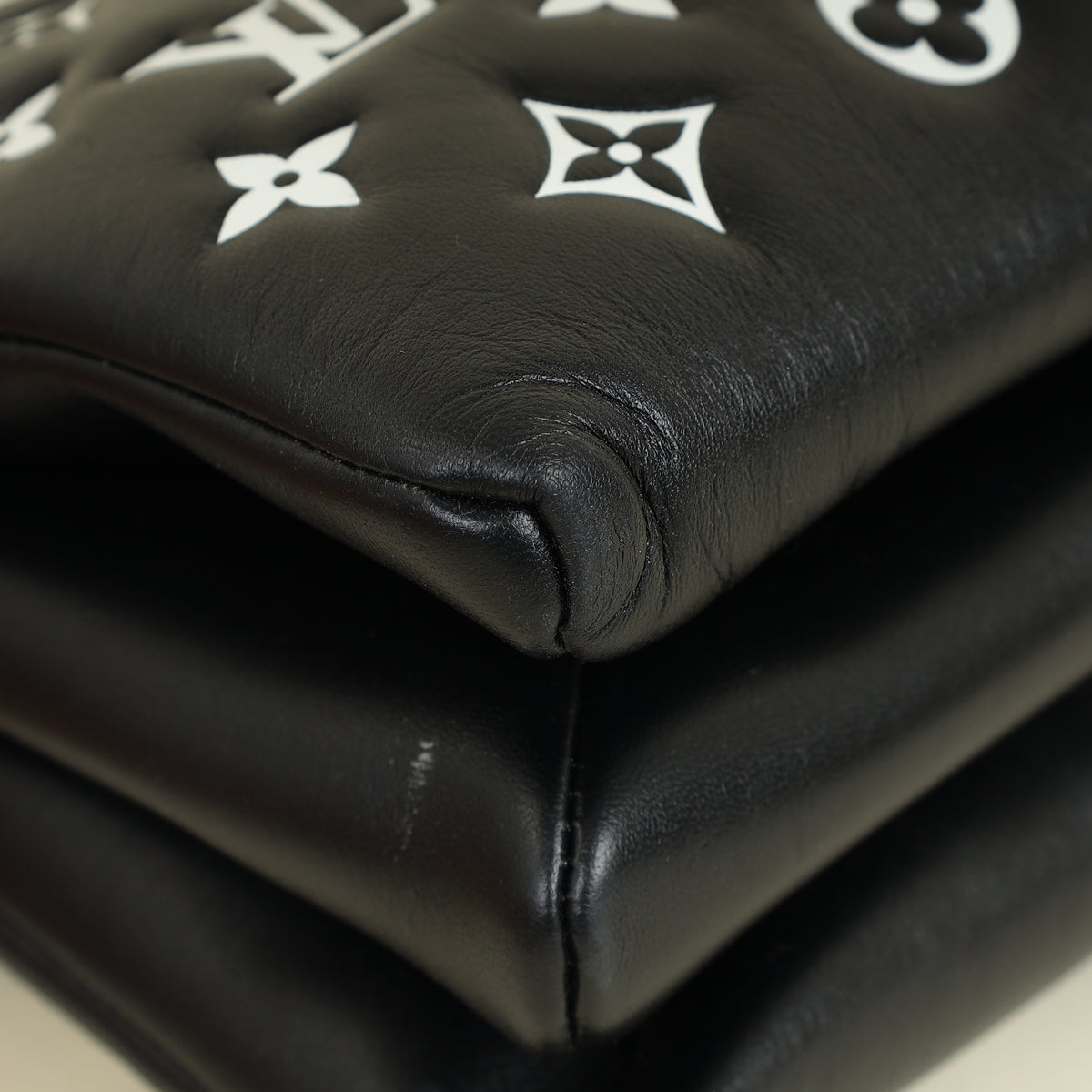 Louis Vuitton Black Monogram Embossed Coussin PM Bag