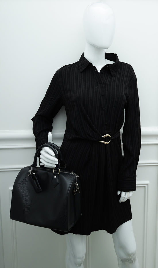 Louis Vuitton Black Speedy Bandouliere 25 Bag – The Closet