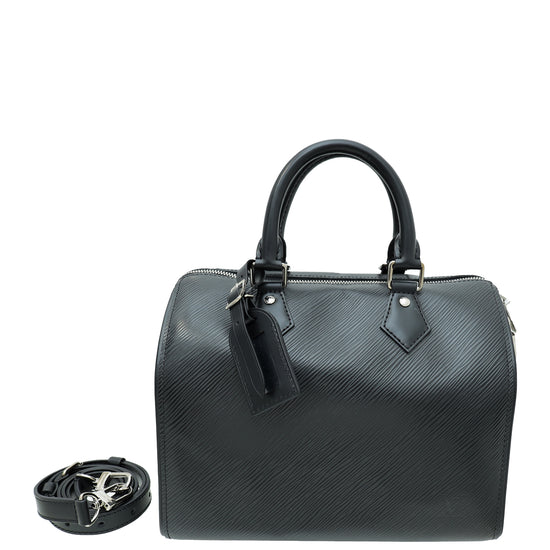 Louis Vuitton Black Speedy Bandouliere 25 Bag – The Closet