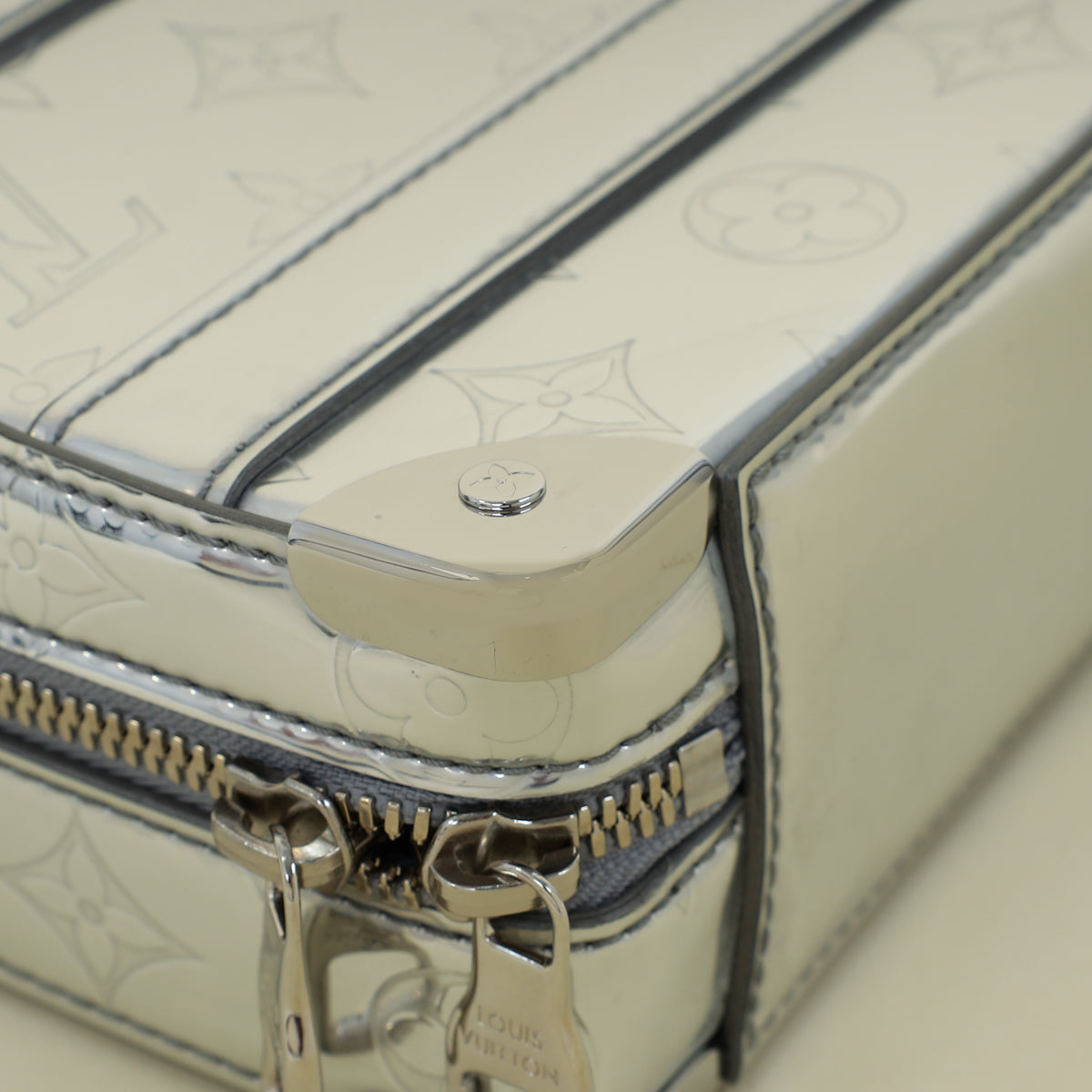 Louis Vuitton Silver Monogram Mirror Soft Handle Trunk Bag | Pre
