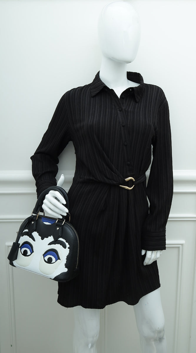 Louis Vuitton Black Multicolor Alma BB Kabuki Mask Bag