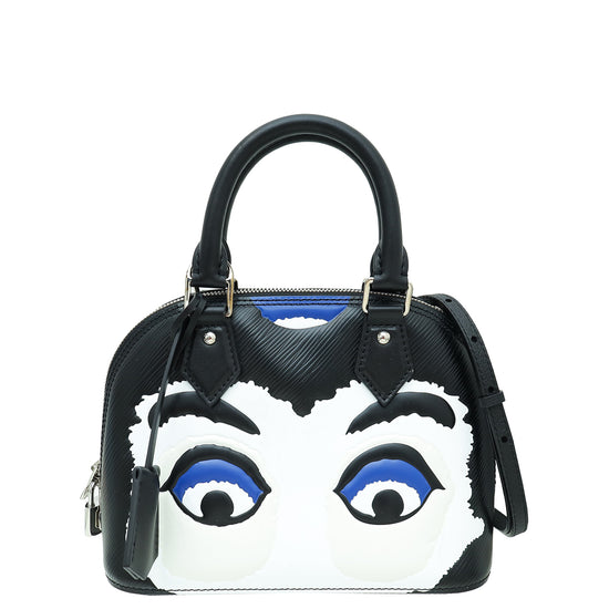 Louis Vuitton Black Multicolor Alma BB Kabuki Mask Bag