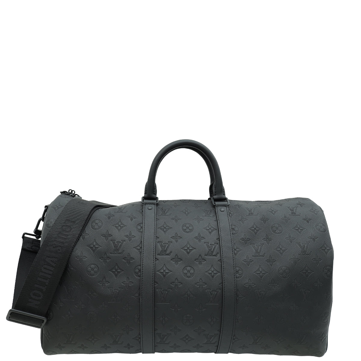 Louis Vuitton Black Monogram Shadow Keepall Bandouliere 50 Bag-Louis Vuitton-THE CLOSET