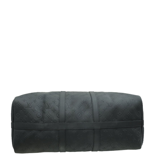 Louis Vuitton Black Monogram Shadow Keepall Bandouliere 50 Bag