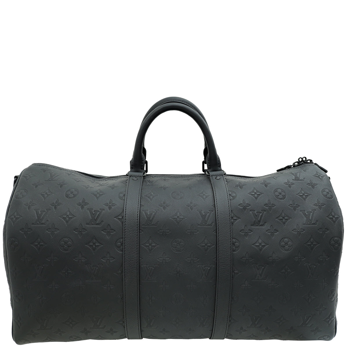 Louis Vuitton Matte Black Monogram Shadow Keepall Bandouliere 50 Bag-Louis Vuitton-THE CLOSET