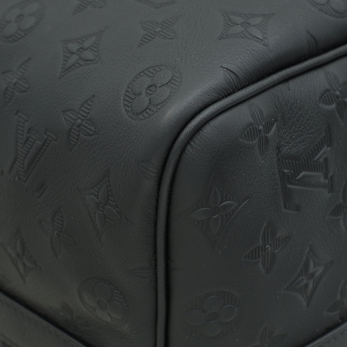 Louis Vuitton Matte Black Monogram Shadow Keepall Bandouliere 50 Bag