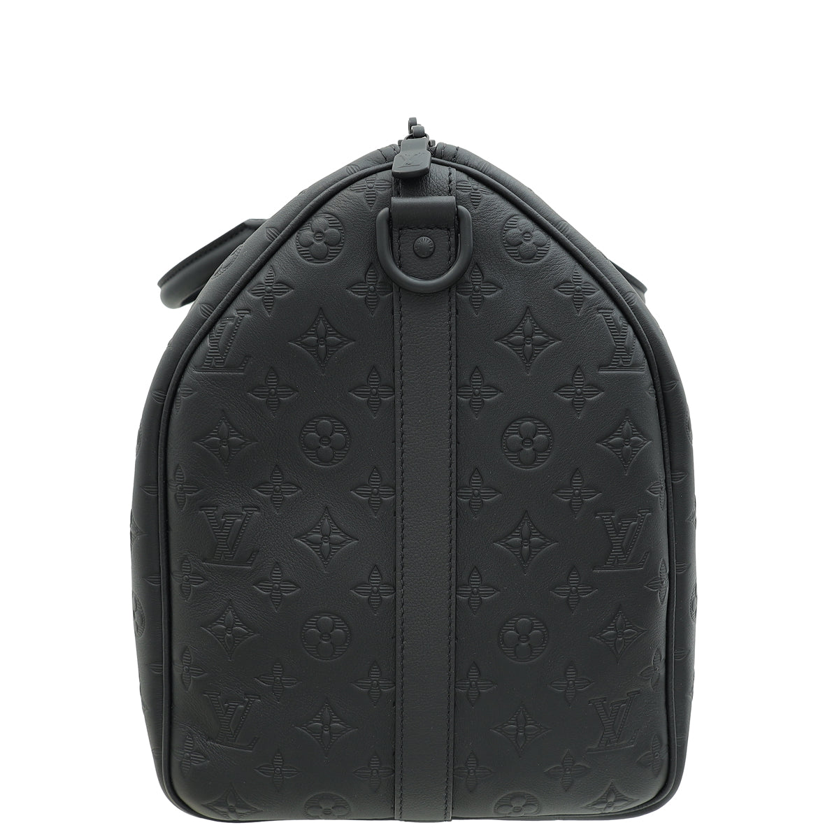 Louis Vuitton Matte Black Monogram Shadow Keepall Bandouliere 50 Bag
