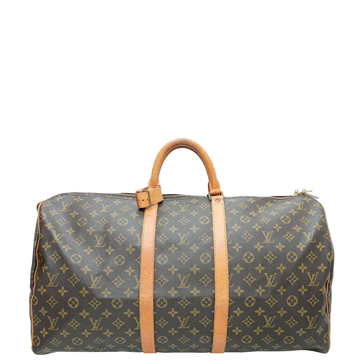 Louis Vuitton Brown Monogram Keepall 55 Bag