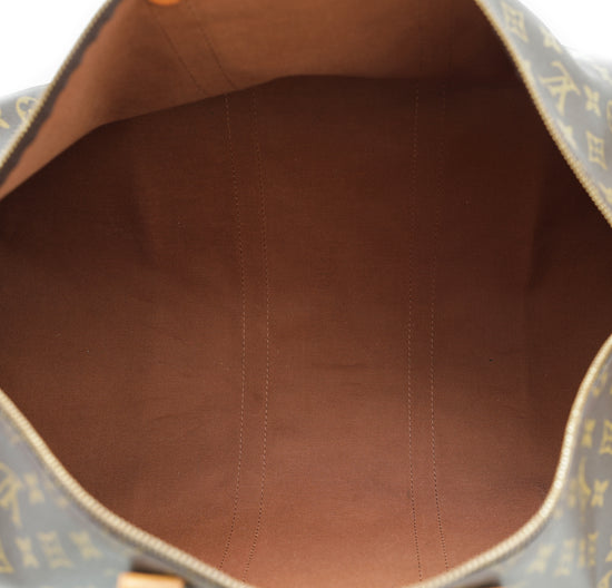 Louis Vuitton Brown Monogram Keepall 55 Bag