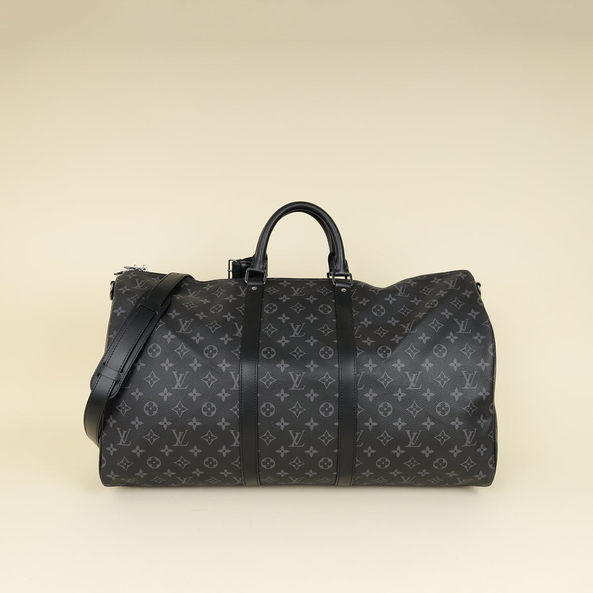 Louis Vuitton Graphite Monogram Eclipse Keepall 55 Bag-Louis Vuitton-THE CLOSET