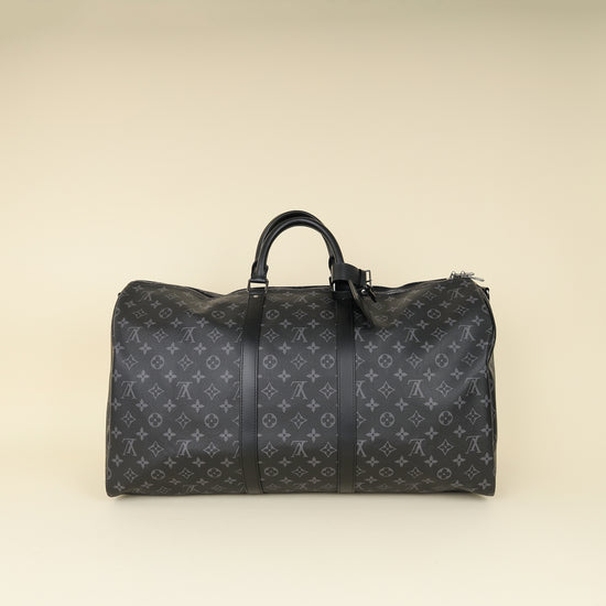 Louis Vuitton Graphite Monogram Eclipse Keepall 55 Bag-Louis Vuitton-THE CLOSET