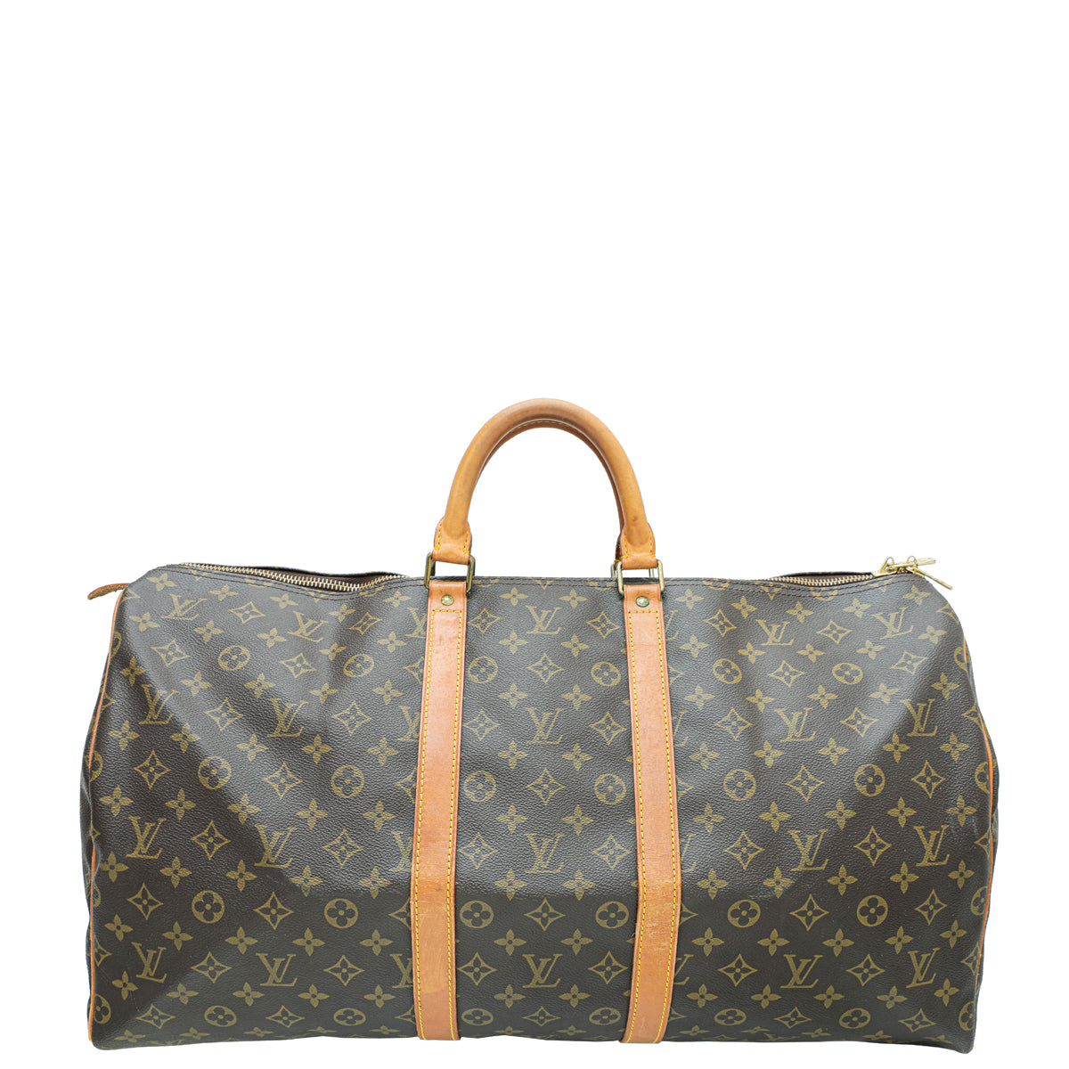 Louis Vuitton Brown Malletier Monogram Keepall 55 Bag-Louis Vuitton-THE CLOSET