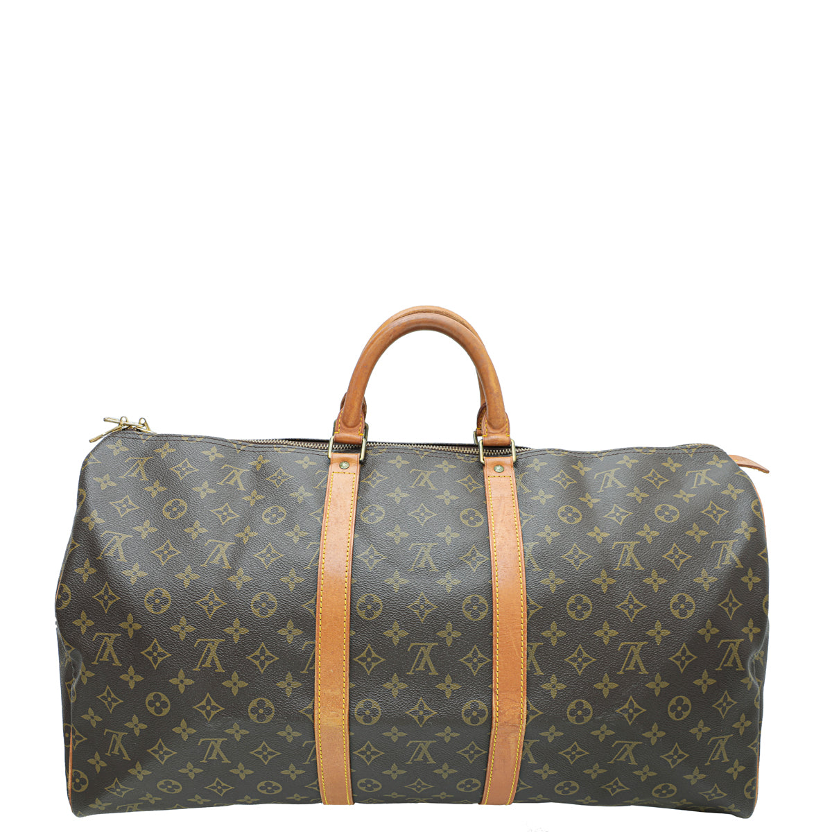 Louis Vuitton Brown Malletier Monogram Keepall 55 Bag-Louis Vuitton-THE CLOSET