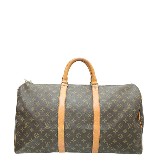 Louis Vuitton Brown Monogram Keepall 50 Bag