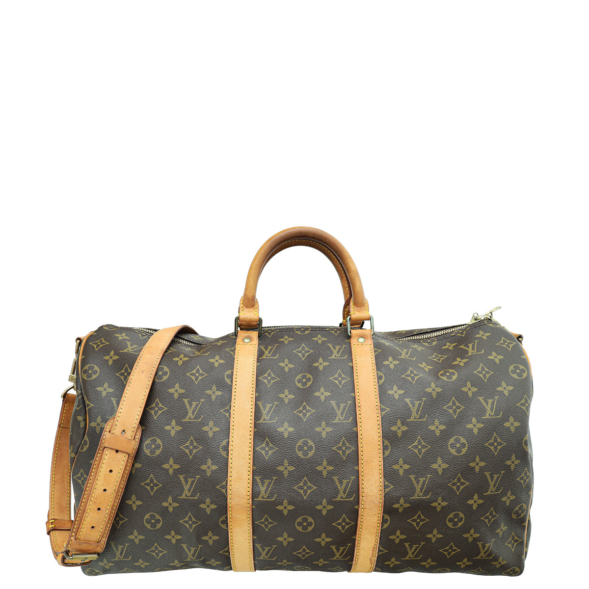 Louis Vuitton Brown Monogram Keepall Bandouliere 50 Bag-Louis Vuitton-THE CLOSET
