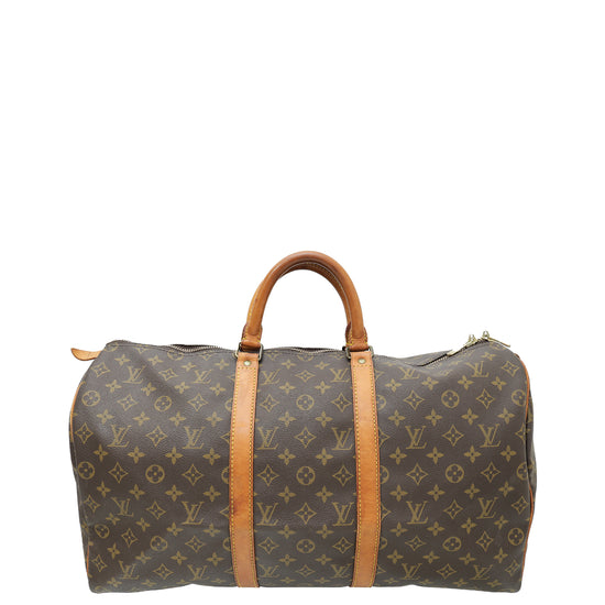 Louis Vuitton Brown Monogram Keepall 50 Bag