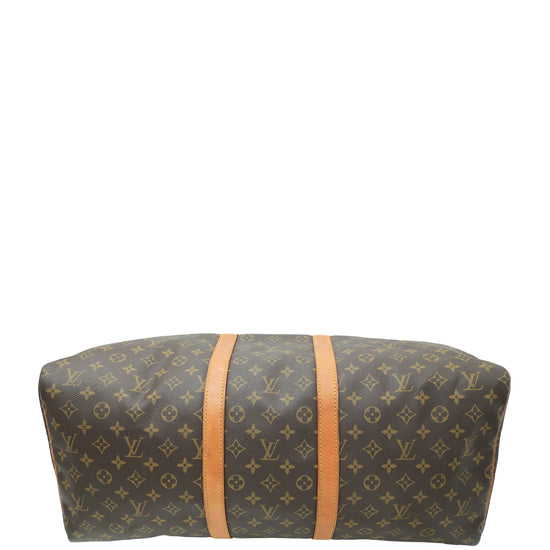 Louis Vuitton Brown Monogram Keepall 55 Bag