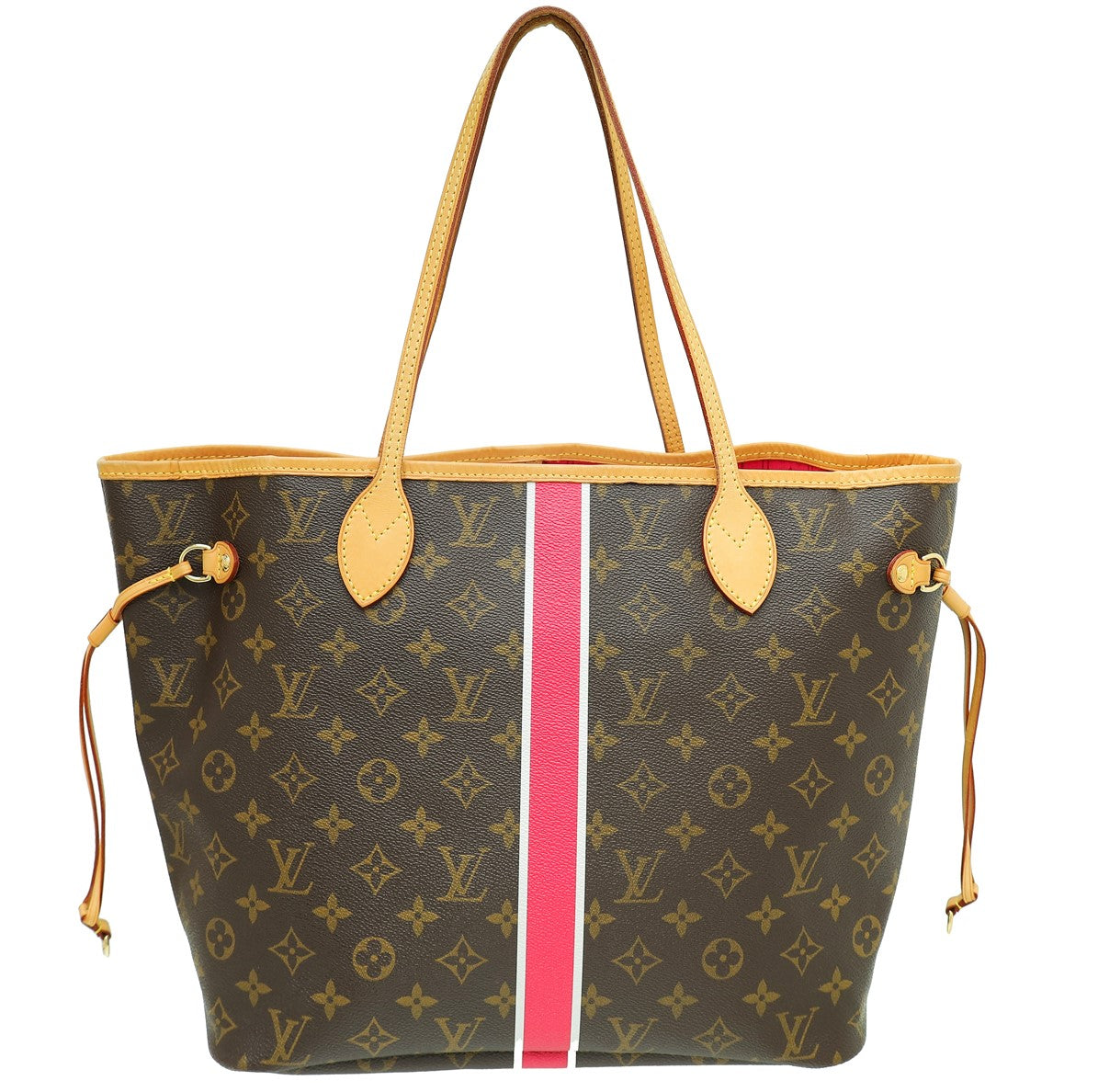 Louis Vuitton Brown Monogram My LV Neverfull MM Bag W/ T.C Initials-Louis Vuitton-THE CLOSET