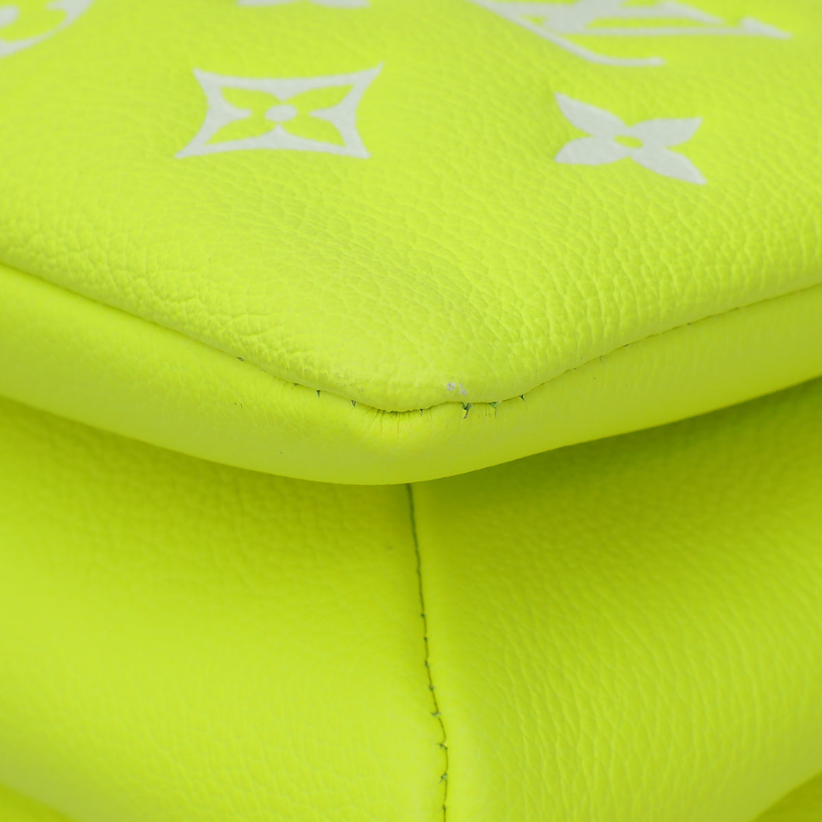 Louis Vuitton Fluorescent Yellow Monogram Embossed LV Match Coussin PM Bag