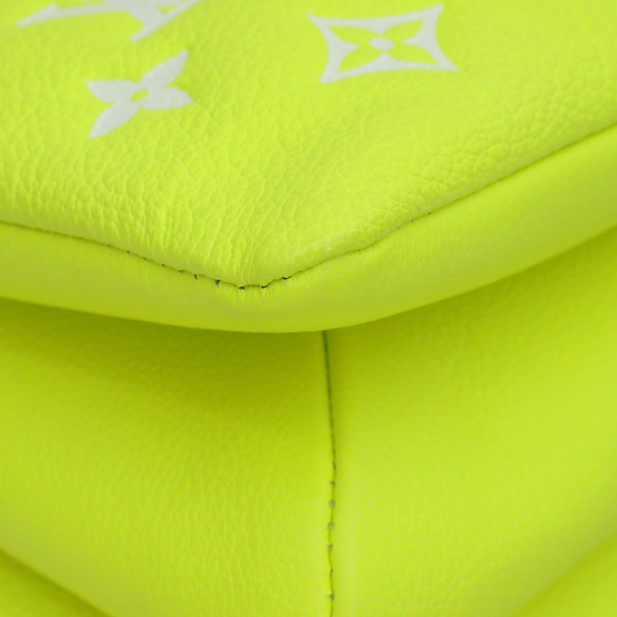 Louis Vuitton Fluorescent Yellow Monogram Embossed LV Match Coussin PM Bag