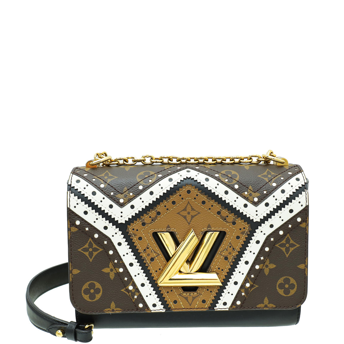 Louis Vuitton Bicolor Veau Satin Monogram Twist MM Bag