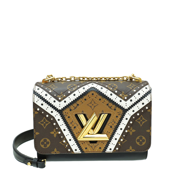 Louis Vuitton Bicolor Veau Satin Monogram Twist MM Bag