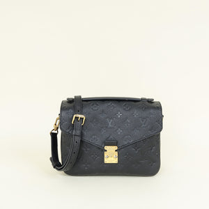 Louis Vuitton Black Monogram Empreinte Pochette Metis Bag