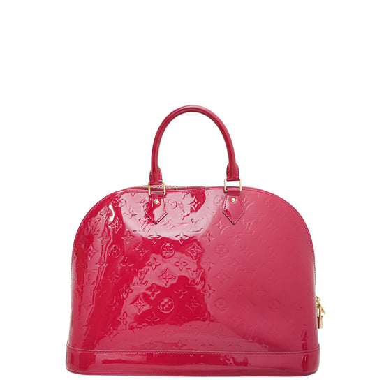 Louis Vuitton Rose Indian Monogram Vernis Alma Bb Bag