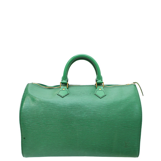 Louis Vuitton Borneo Green Speedy 35 Bag