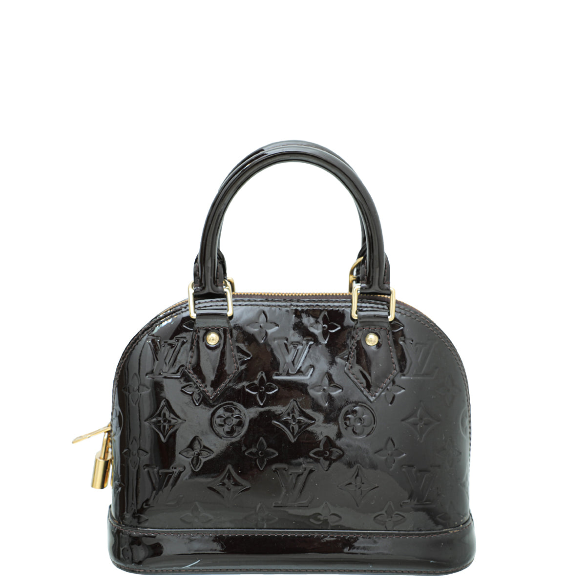 Louis Vuitton Amarante Monogram Vernis Alma BB Bag-Louis Vuitton-THE CLOSET