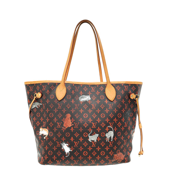 Louis Vuitton Multicolor x Grace Coddington Catogram Neverfull MM Bag