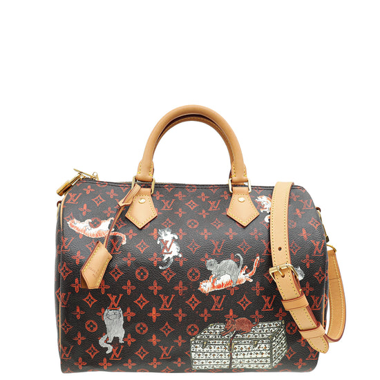 Louis Vuitton Multicolor x Grace Coddington Catogram Speedy Bandouliere 30 Bag