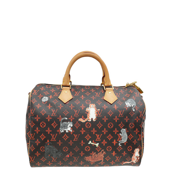 Louis Vuitton Multicolor x Grace Coddington Catogram Speedy Bandouliere 30 Bag