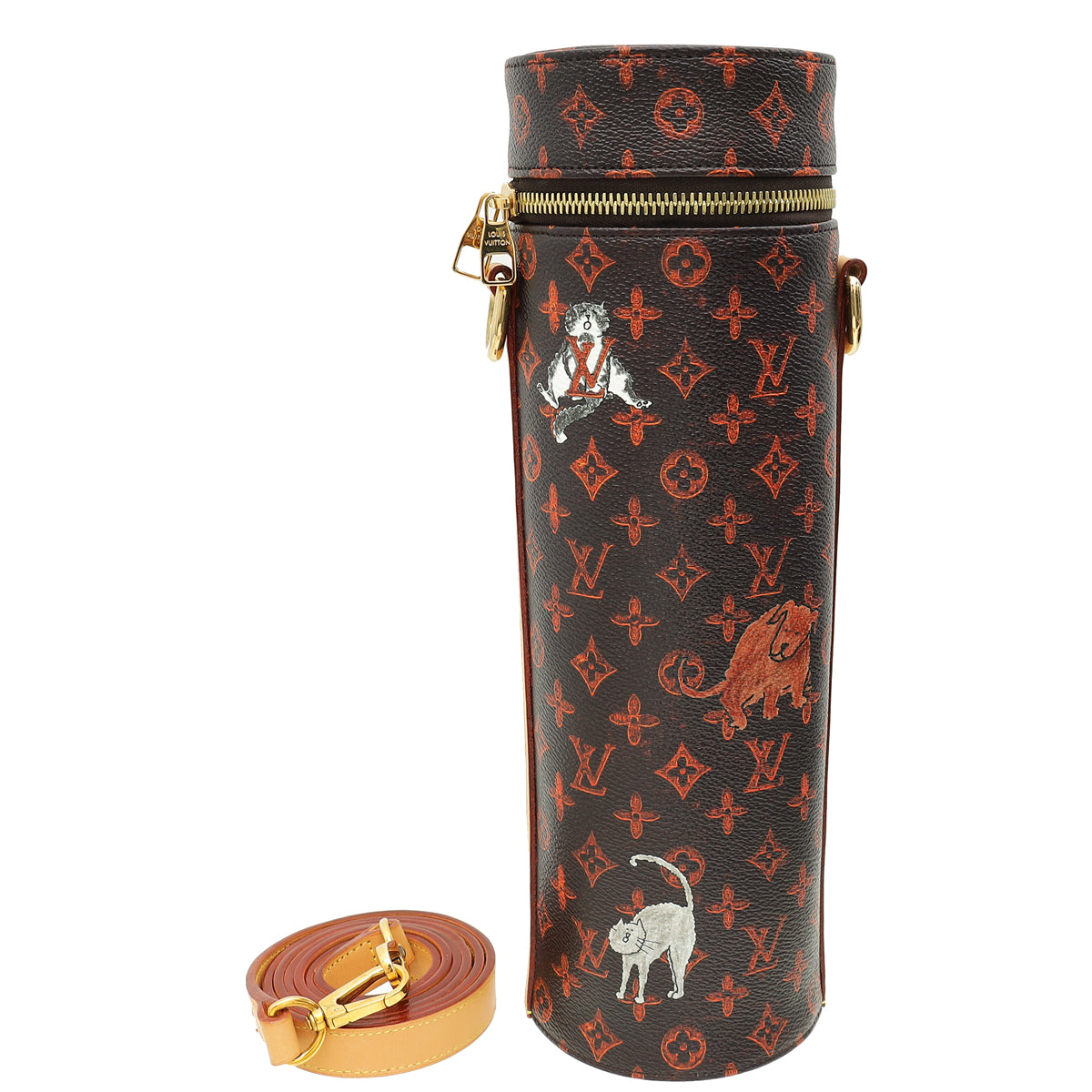 Louis Vuitton Multicolor x Grace Coddington Catogram Flask Holder-Louis Vuitton-THE CLOSET