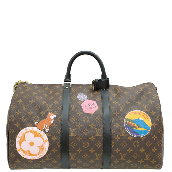 Louis Vuitton Bicolor Monogram "My LV World Tour" Keepall Bandouliere 50 Bag