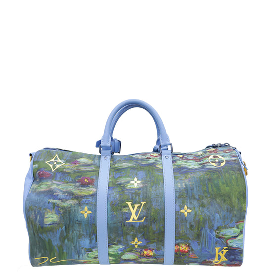 Louis Vuitton Lavender Multicolor Masters Monet Keepall Bandouliere 50 Bag