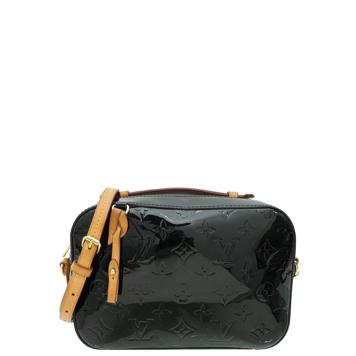 Louis Vuitton Black Monogram Vernis Santa Monica Camera Bag