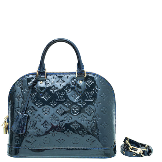 Louis Vuitton Grand Blue Monogram Vernis Alma PM Bag W/ Strap – The Closet