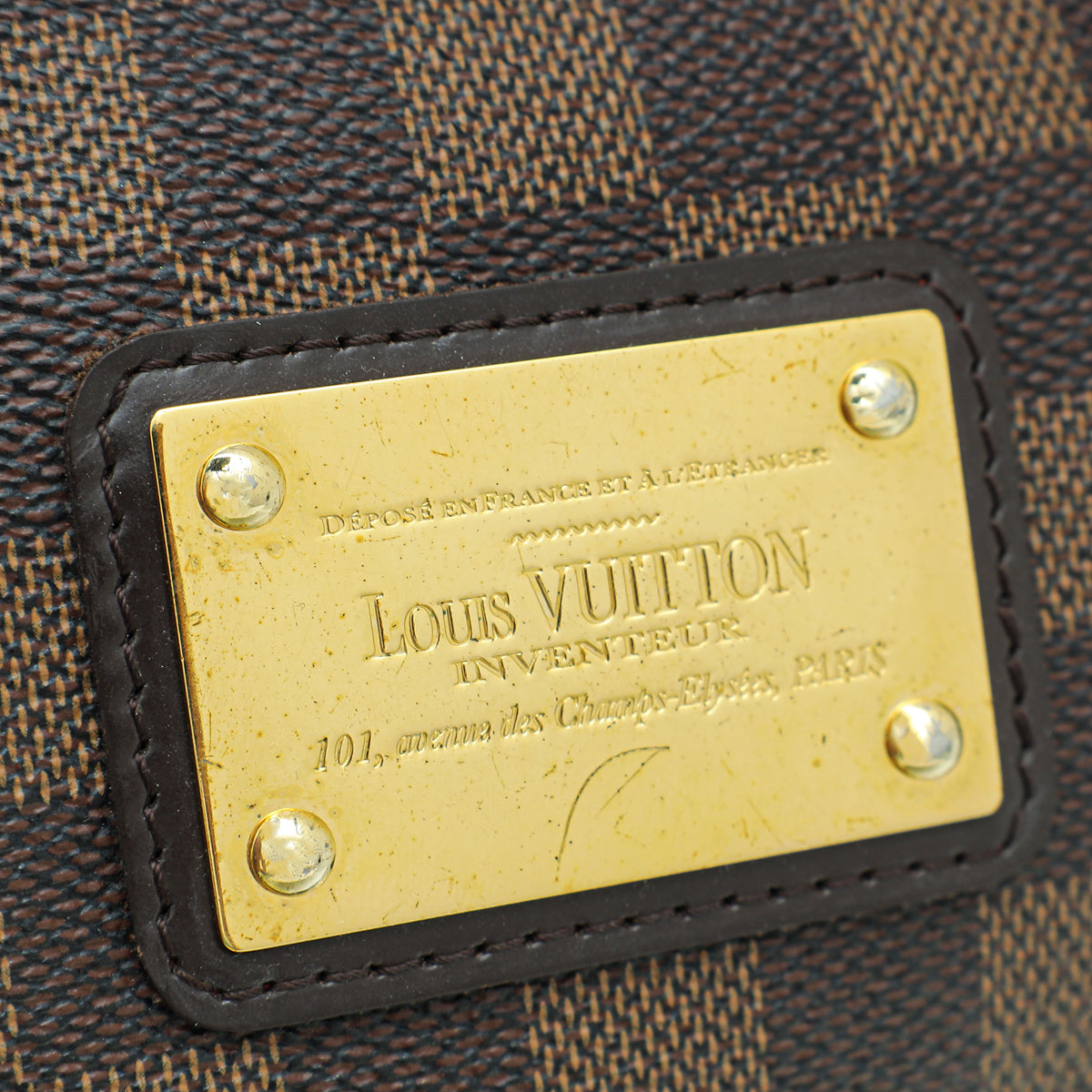 Louis Vuitton Damier Ebene Eva Clutch Bag